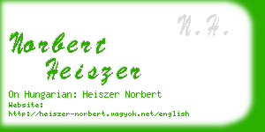 norbert heiszer business card